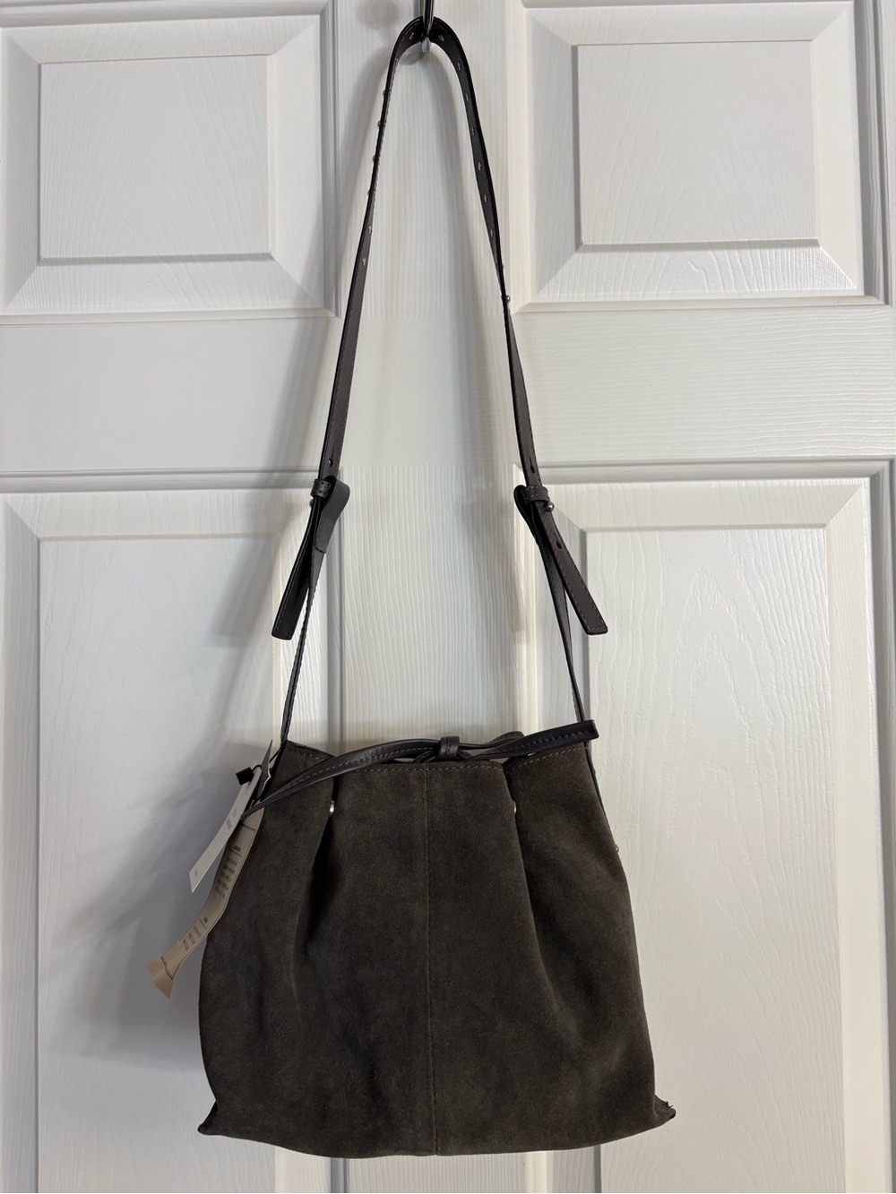 Zara Mini Studded Leather Bucket Bag